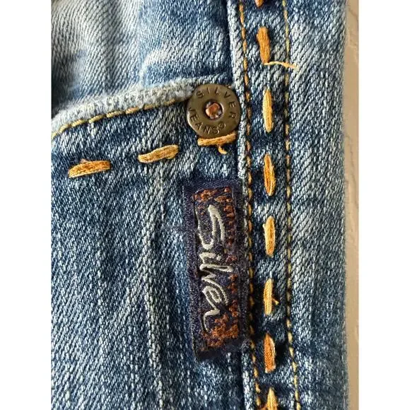Silver Jeans Vintage Y2K Frances Flare Jeans Distressed Size 33/31 - Picture 6 of 10